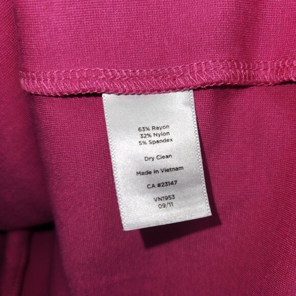 Talbots  10P Pink Sleeveless Button-Front Sheath Dress Pockets Rayon 2392 - Picture 5 of 9